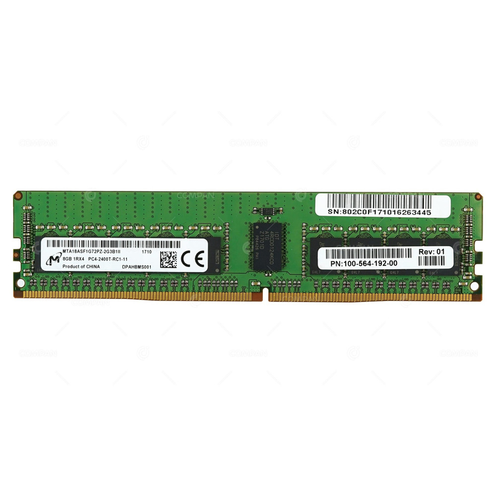 100-564-192-00-2400T EMC DDR4 SDRAM 8GB 1RX4 PC4-19200 2400MHZ RDIMM CL17